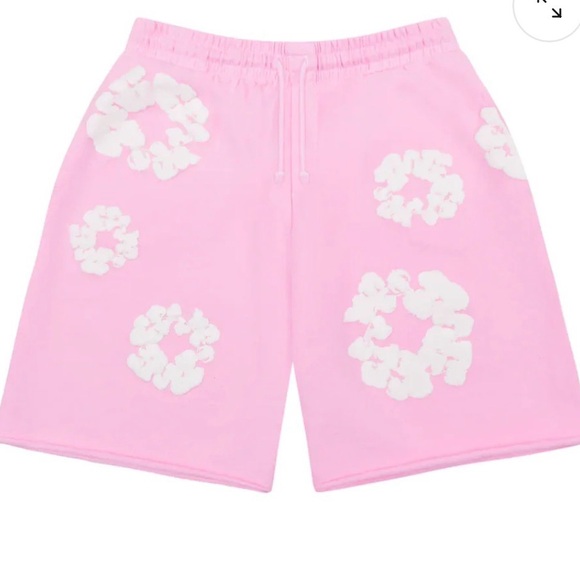 Denim Tears Cotton Wreath Shorts Pink size small